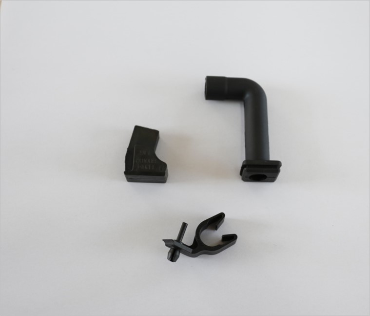 减震块、通风软管、软管支架